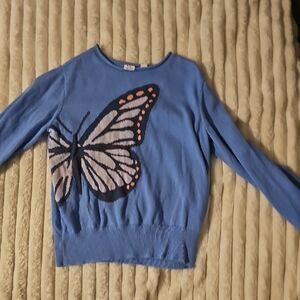 GAP Blue Monarch Butterfly Sweater
